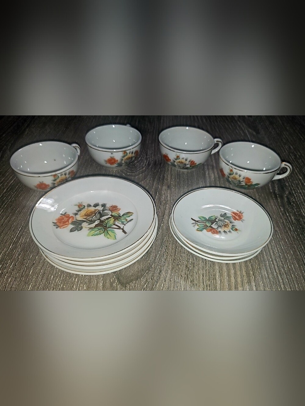 Vintage kids floral tea set made in Japan 11 pieces